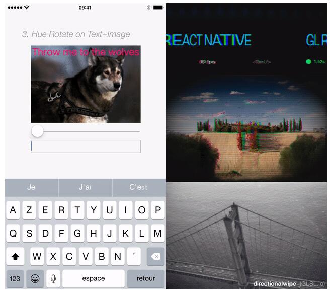 use OpenGL for performant effects on images and videos