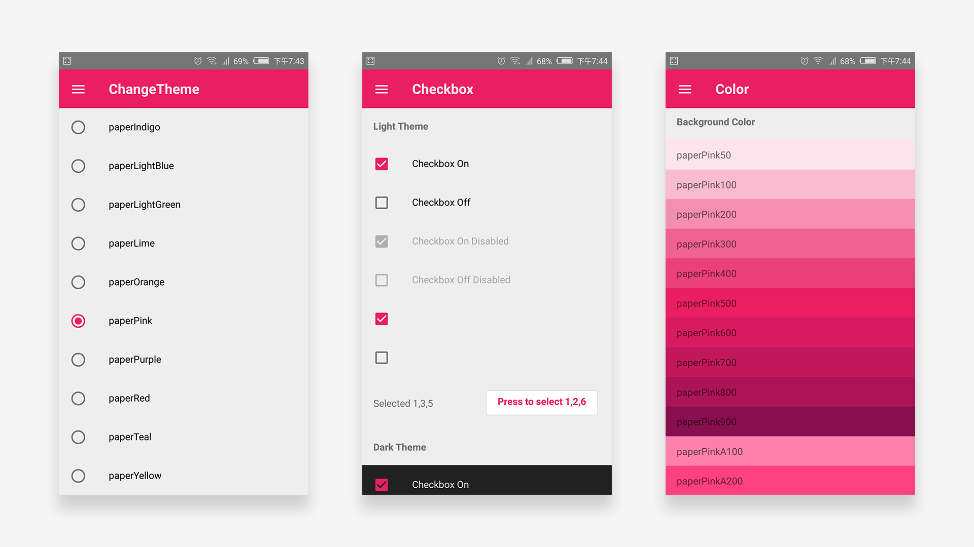 A Material Design style React Native component library