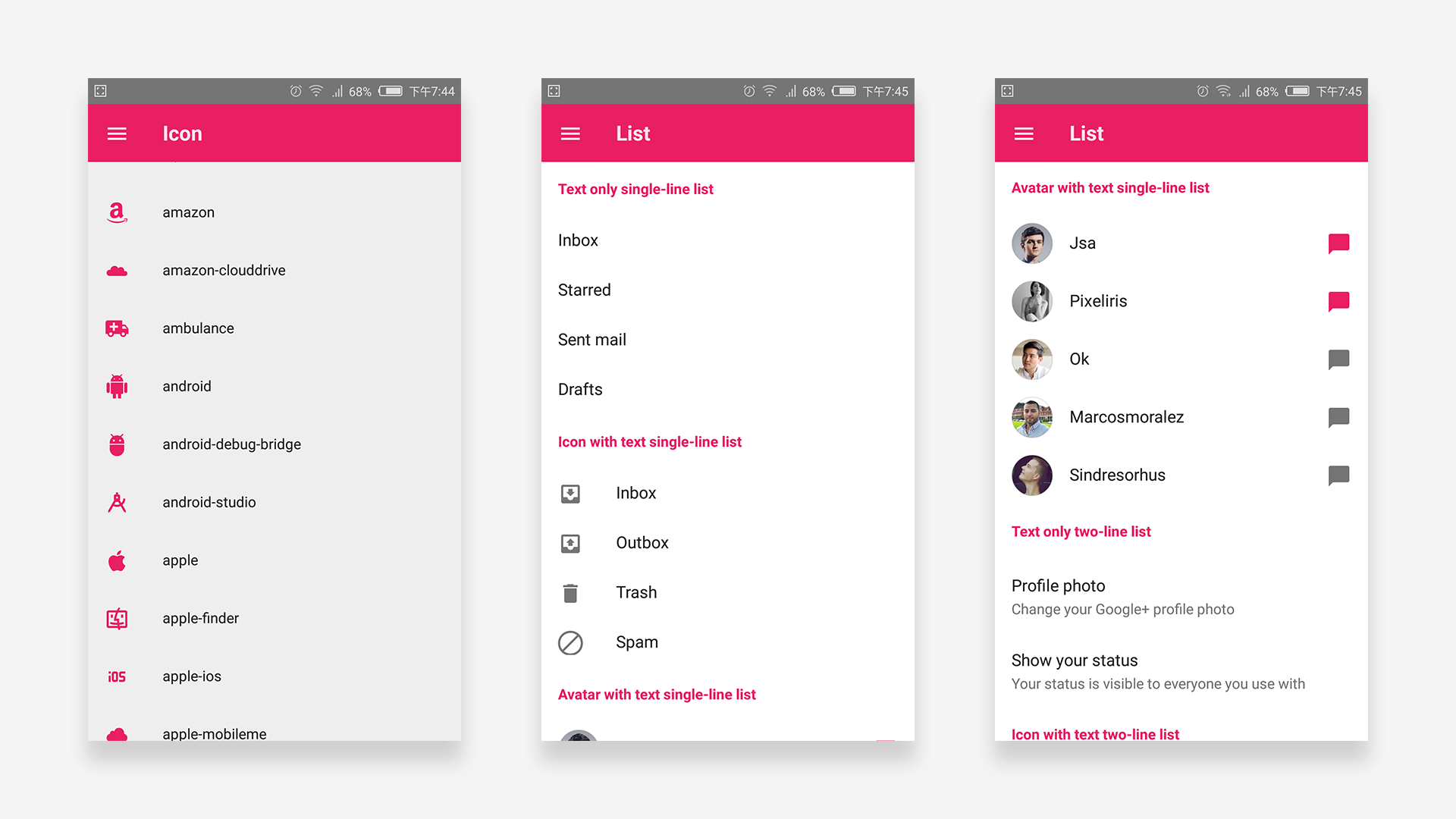 A Material Design style React Native component library