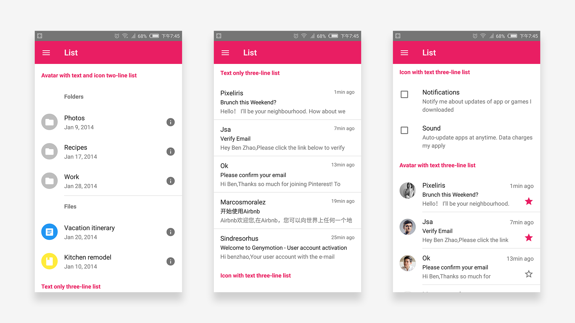 A Material Design style React Native component library