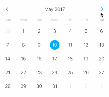 Various customizable react native calendar components