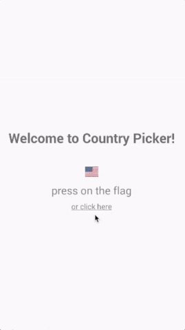 Country picker provides a modal allowing a user to select a country from a list
