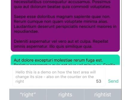 ReactNative component for displaying Facebook/Twitter like textarea