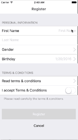 Generate forms with native look and feel in a breeze