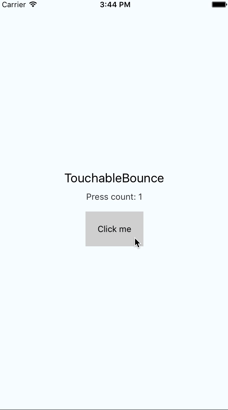 React Native Touchable Bounce component