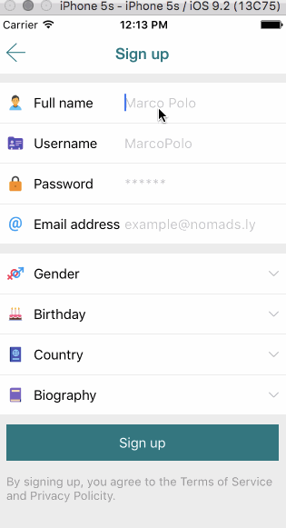 react native form submit example
