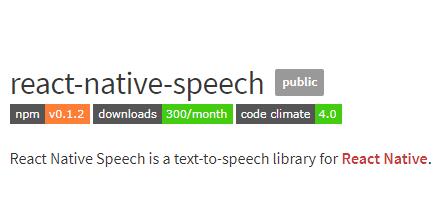 react native text to speech library