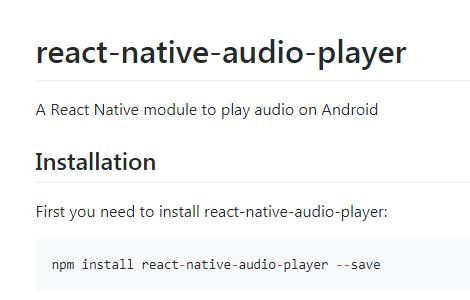 A React Native module to play audio on Android