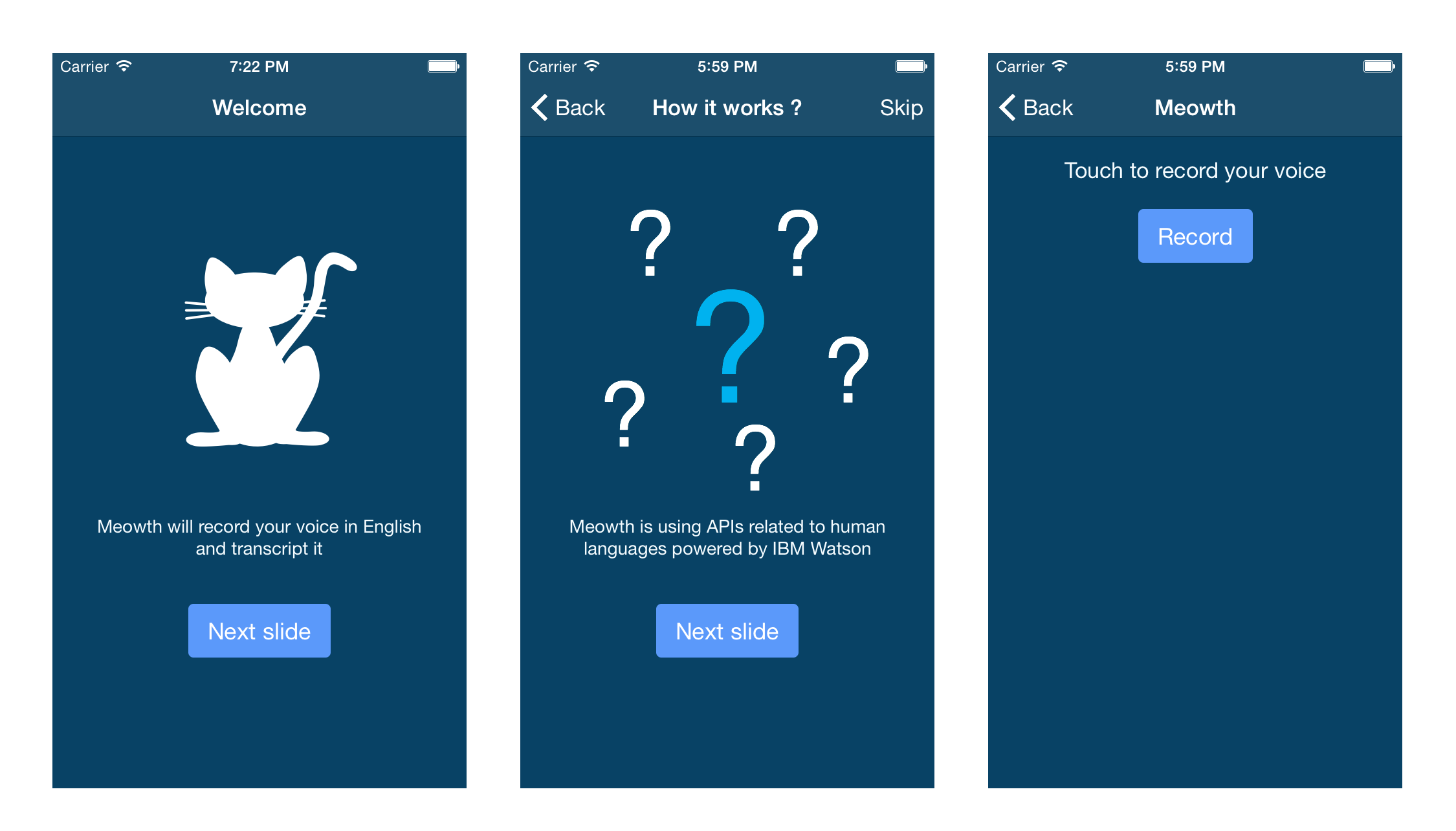 iOS app that transcript your voice with IBM Watson Cloud