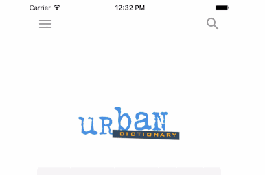 A React Native implementation of the Urban Dictionary App
