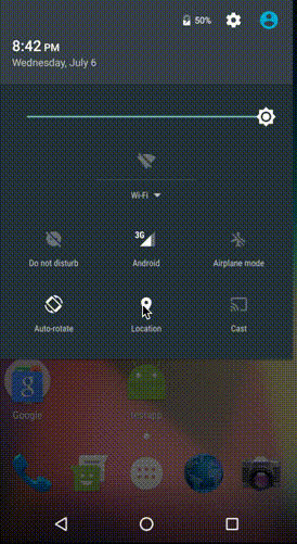 A react-native component for turn on the dialog box from android location services