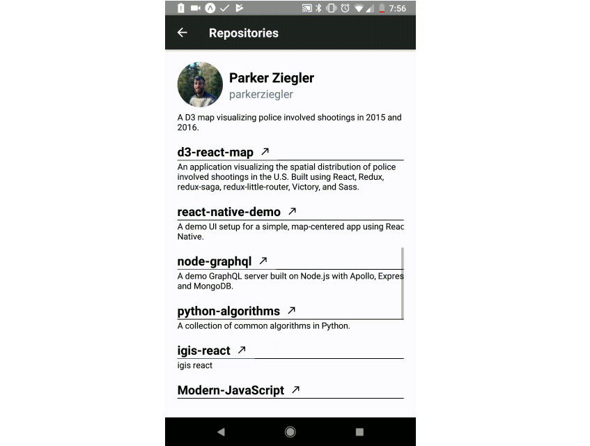 A simple React Native app for searching GitHub users