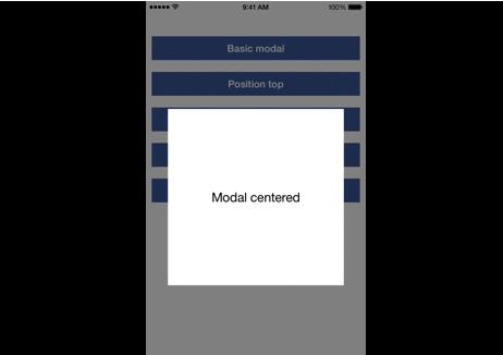 A Modal component for react native