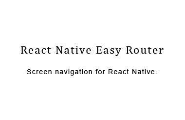 react native screen navigation animation