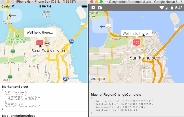 React Native Openstreetmap Example React Native Map Components For Ios + Android