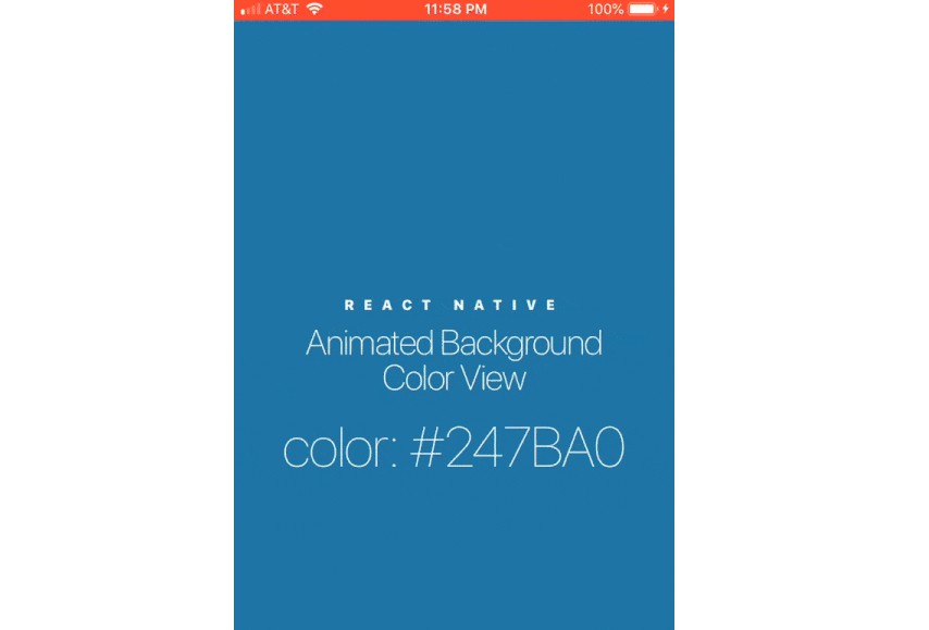 React Native Animated Background Color View