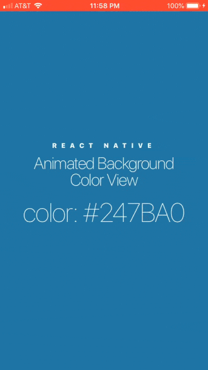 React Native Animated Background Color View