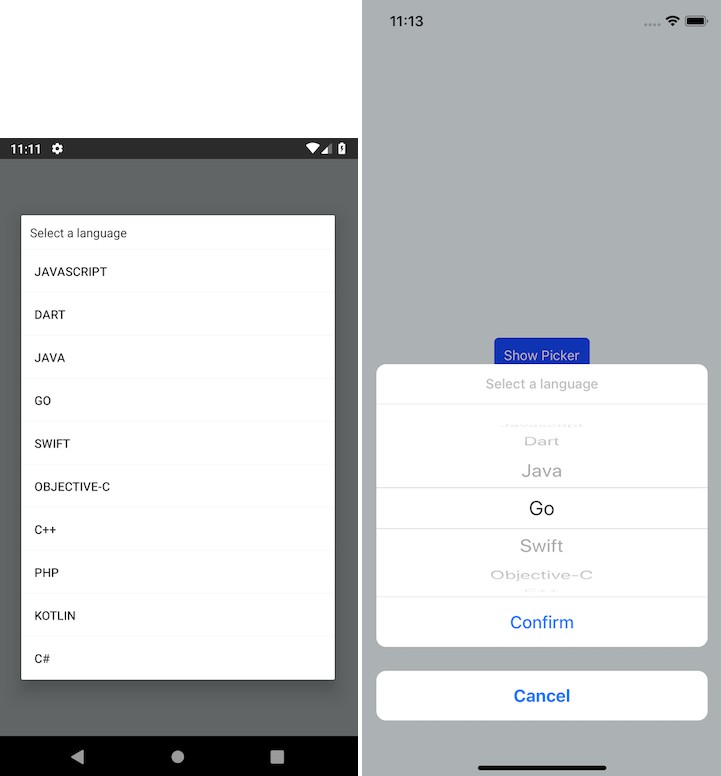 React ios. Native Pickers. IOS Picker. UI Picker IOS. IOS select native.