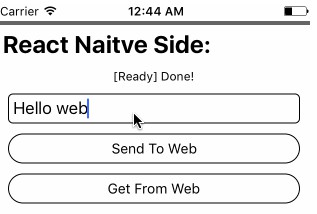 react webview native invoke functions directly between
