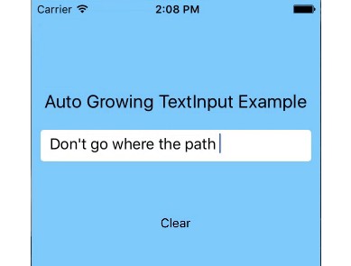 react native autogrow textinput input text