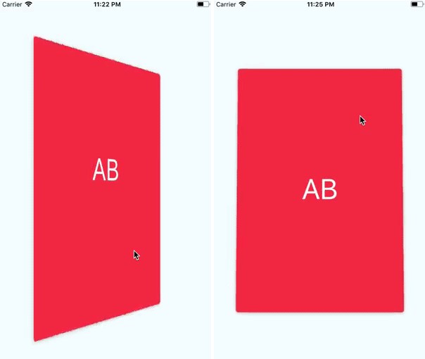 Card flip animation for React Native