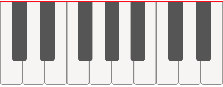 An interactive piano keyboard component with react native
