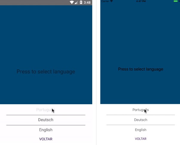 Simple and configurable component picker for react native