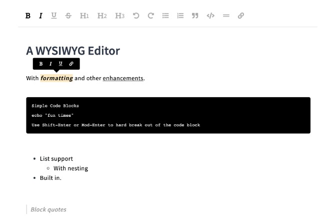 A universal react text editor built with prosemirror