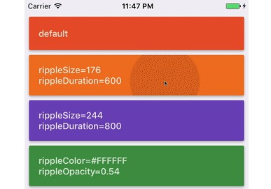 Base component for touchable elements