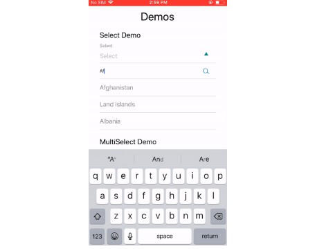 Renders the Picker/SelectBox/Dropdown with common styling for iOS/Android