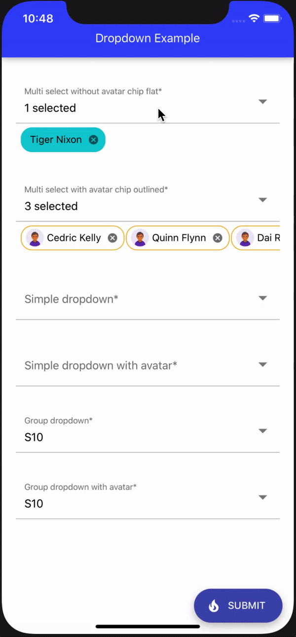 A simple and customizable react-native dropdown created using react-native- modal