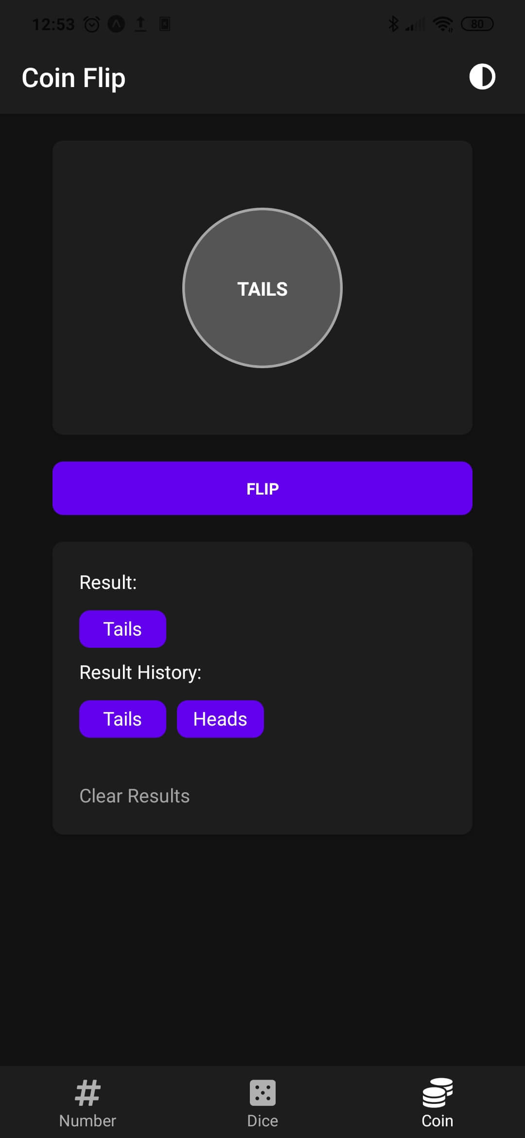 random coin flip generator