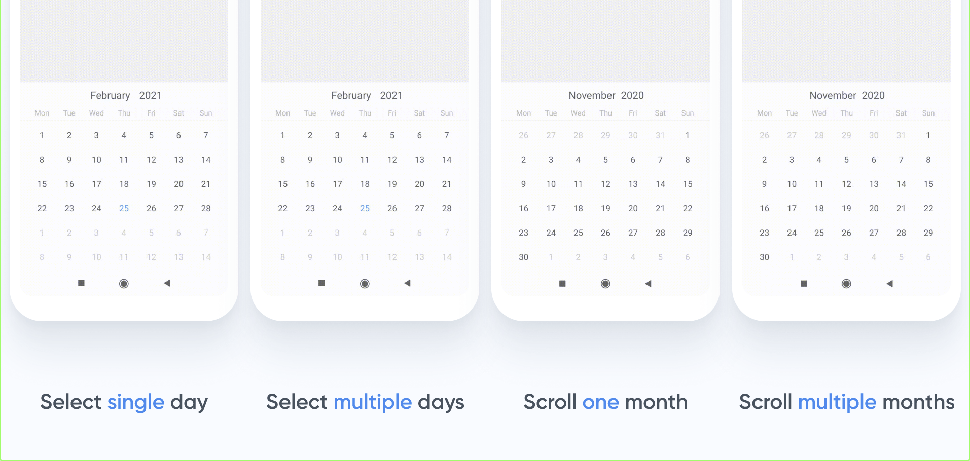 A react native High-quality calendar built specifically with performance in  mind