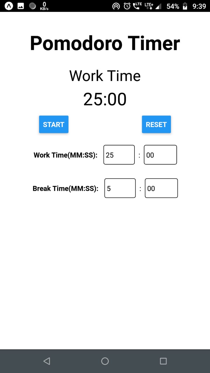 pomodoro technique timer app