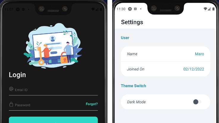 React Native Expo simple starter with full light dark theme control